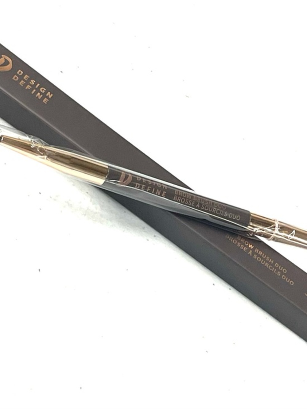 Design Define Brow Brush Duo - Brown & Gold